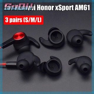 3 Pairs Earbuds Tips Silicone Cover Eartips for Huawei Honor xSport AM61 Bluetooth Headset