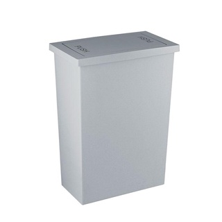 ถังขยะเหลี่ยมฝาสวิง Slim รุ่น HH-307P ความจุ 8 ลิตร สีเทา ถังขยะ Slim Square Trash Can, Model HH-307P, Size 8 Liters, Gr