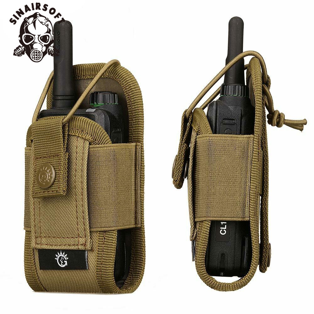 Sinairsoft มัลติฟังก์ชั่นไนลอนยุทธวิธี Walkie Talkie กระเป๋ากลางแจ้ง MOLLE Two-way Walkie Talkie Bracket ฝาครอบชุดหนัง - รูปที่ 4