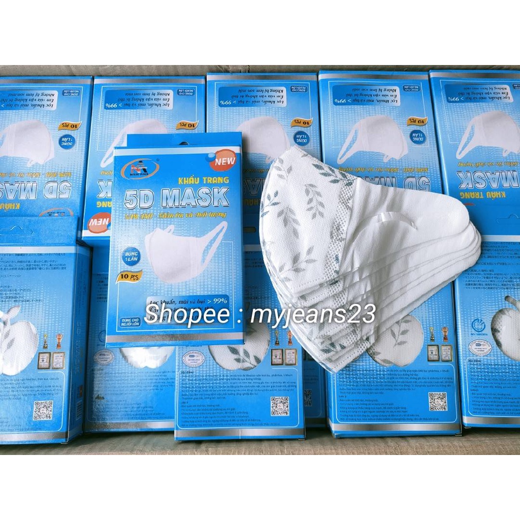 🔥ส่งไว🔥แมส5D ทรงญาญ่า ใส่สบายไม่เจ็บหู หน้ากากอนามัย 5D Famapro นกฟ้า ผ้าปิดจมูก แมสปิดจมูก - รูปที่ 5