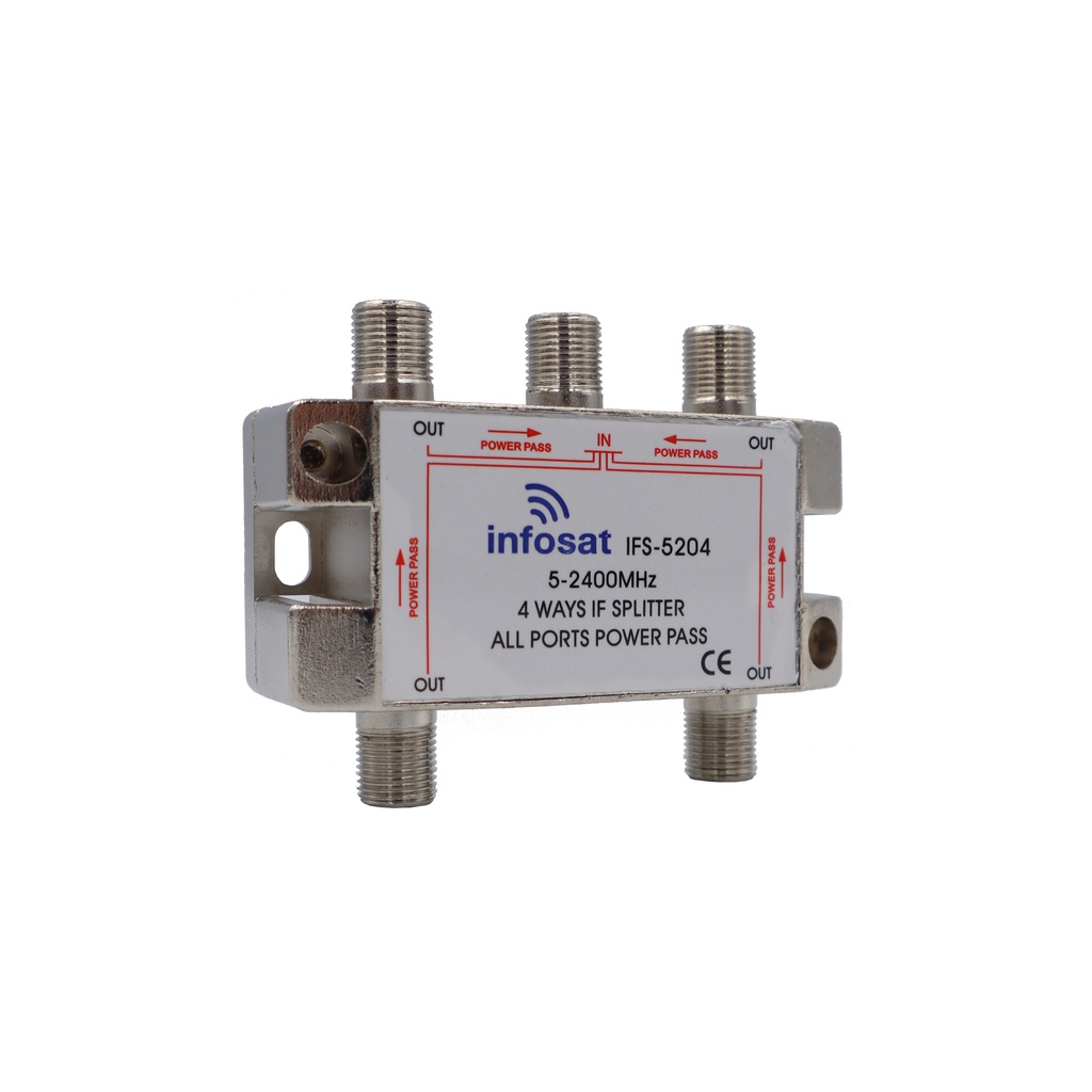 ตัวแยกสัญญาณ เข้า1 ออก4 Splitter infosat 1×4 รุ่น IFS-5204 (เข้า1 ออก4) ราคา ถูกที่สุด ดีลบีเคเค แกลเลอรีภาพที่ 3