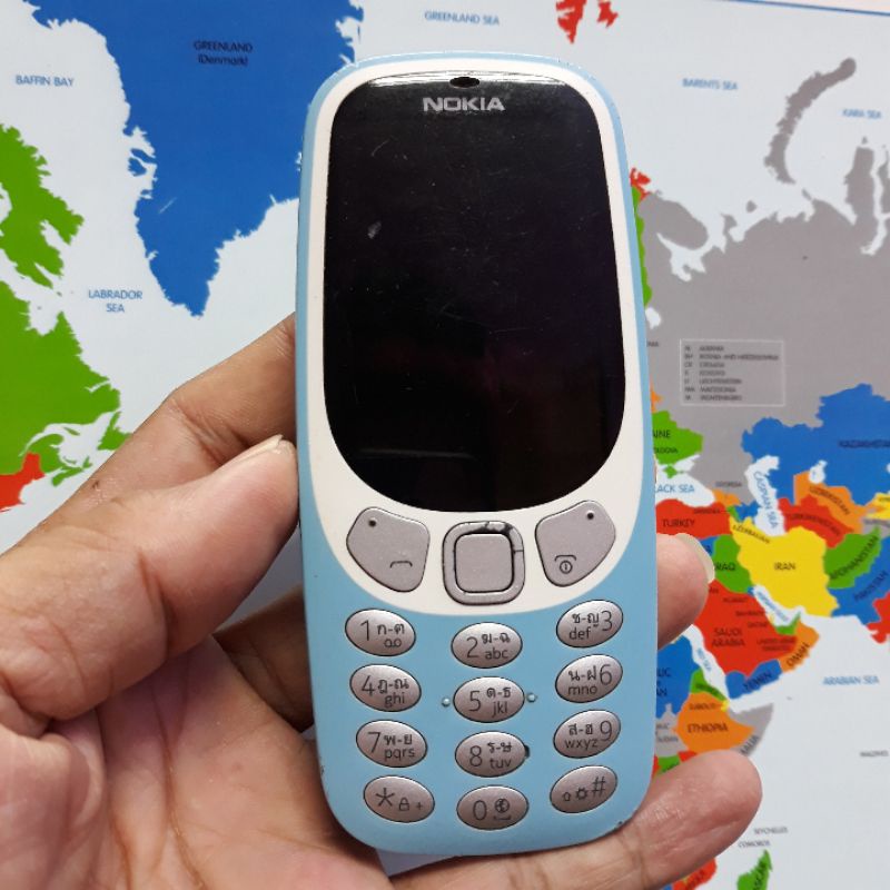 Nokia 3310 3G สีฟ้าอ่อน เครื่องไทย ของแท้ เครื่องดับไม่มีแบต