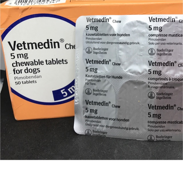 ***หมดคะ****Vetmedin 5 mg. Chewable tablets for dog