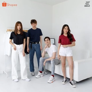 Expogarment เสื้อยืดสีกรมท่า คอกลม คอวี คอตตอน100% ไม่มีตะเข็บข้าง ไซส์S-6XL หดเกิน3%ยินดีคืนเงิน