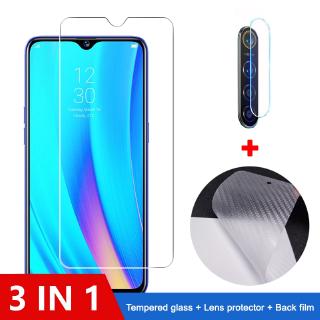 3 in 1 กระจกนิรภัย ด้านหน้า ด้านหลัง และเลนส์กล้อง คุณภาพสูง สำหรับ Realme 5i 5s 5 3 2 Pro C2 C1 XT X2 Pro