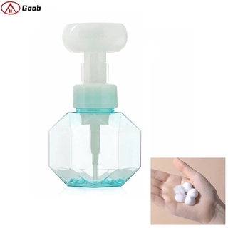 ⌂⌂ 300ml Liquid Soap Dispenser Flower Shape Foam Foaming Pump Empty Bottle Plastic Clear Bottle Shower Gel Foam Pump Bottle 【Goob】