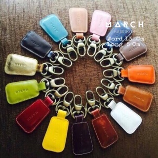 •	พวงกุญแจ แบบ A / key chain Genuine Leather ( หนังแท้ ) (A)