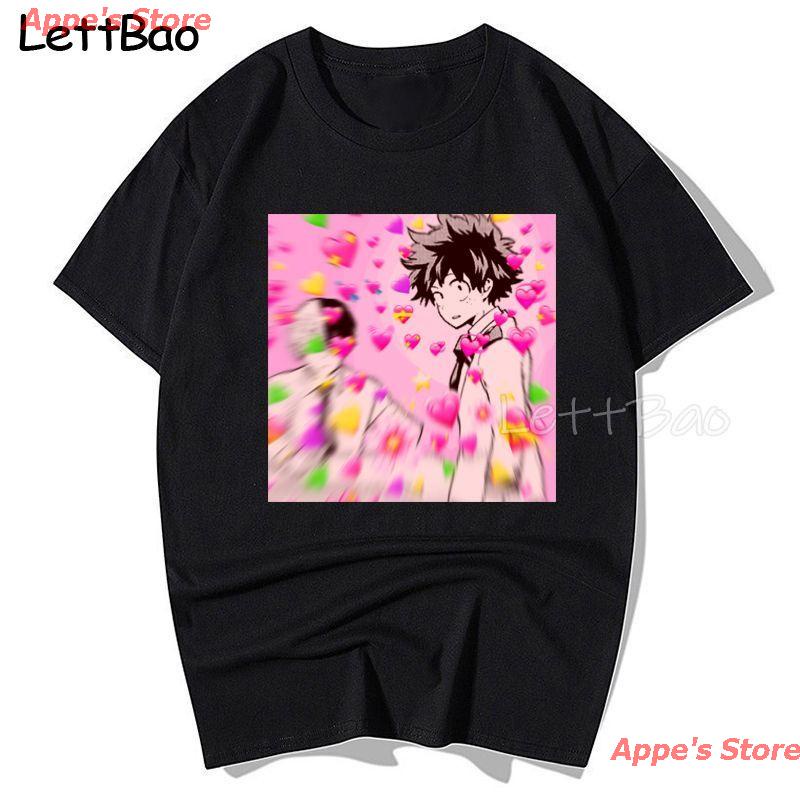 Appe's Store New My Hero Academia T Shirt Pure Cotton Anime Manga Tee Tops O-neck Short-Sleeve Summe