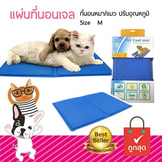 Pet cool mat ที่นอนเจลเย็นหมา แผ่นเจลรองนอนหมา แผ่นเจลเย็น M 40cm X 50cm