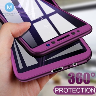 เคสโทรศัพท์ 360 องศา ป้องกันเต็มรูปแบบ Samsung J4 J6 S6E Plus 2018 A9 2018 S10 5G เคสกันกระแทก
