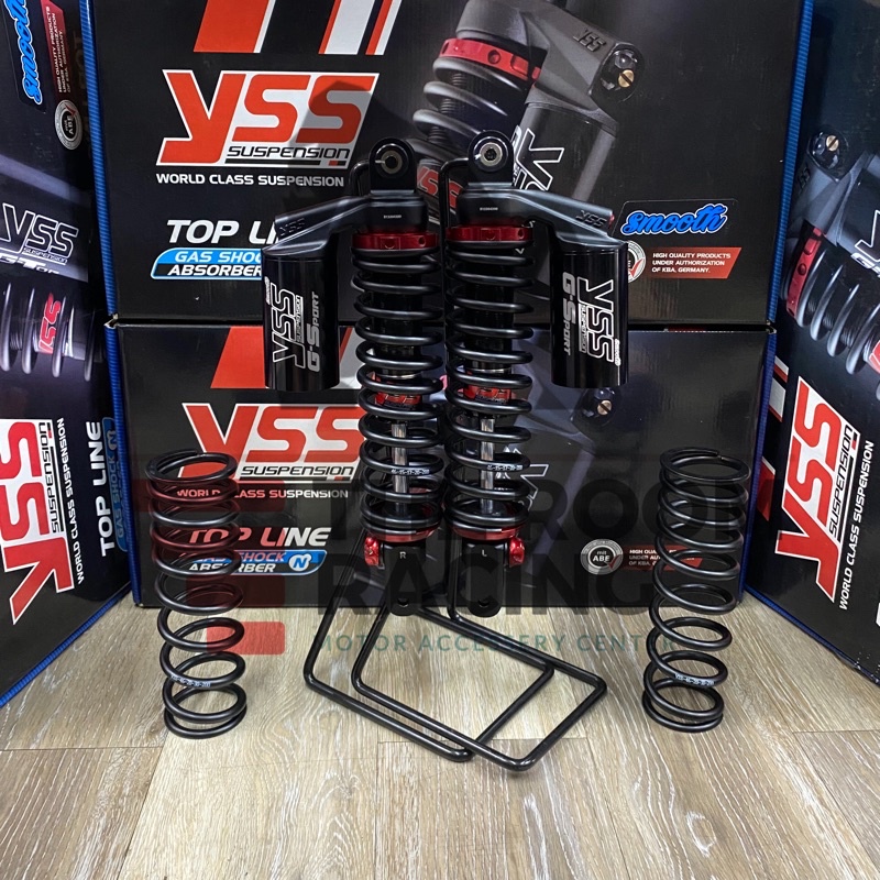 โช๊ค Yss G-Sport Aerox 155 ขนาด305mm  Black Series (Smooth)แท้100%