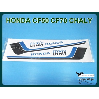 HONDA CF50 CF70 CHALY STICKER "BLACK" &amp; "BLUE" SET PAIR // สติ๊กเกอร์ชาลี สีดำ-น้ำเงิน งานสวย คมชัด สินค้าคุณภาพดี