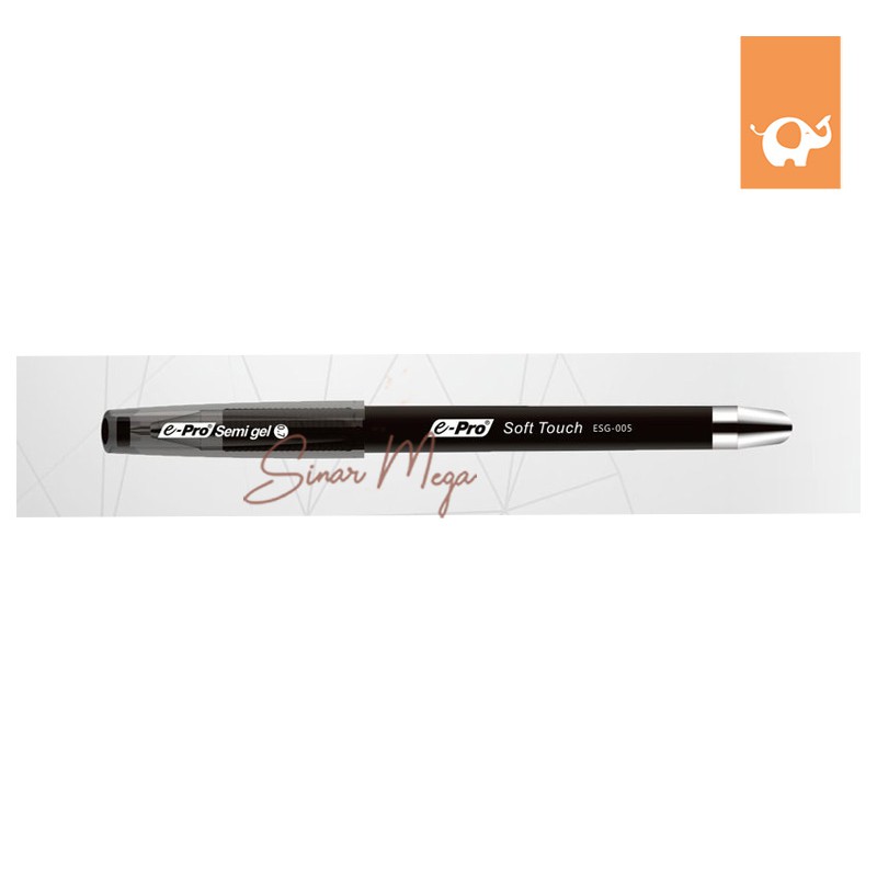 E-Pro Oil Base Gel Pen 0.7mm ESG-05 Black Semi Gel/ปากกาลูกลื่นราคาถูก