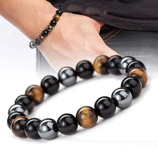 Natural Black Obsidian Hematite Tiger Eye Bead Bracelets Men for Magnetic Health Protection Women Soul Jewelry Bracelet