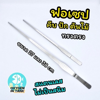 ฟอเซป สำหรับคีบ ปัก ไม้น้ำ ไม้บก ทรงตรง 27 cm. และ 38 cm. (พร้อมส่ง)