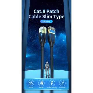 Vention CAT8 Slim Ethernet Cable SFTP RJ45 Patch Lan Cable Cord 40Gbps Transmission rate 2000MHz