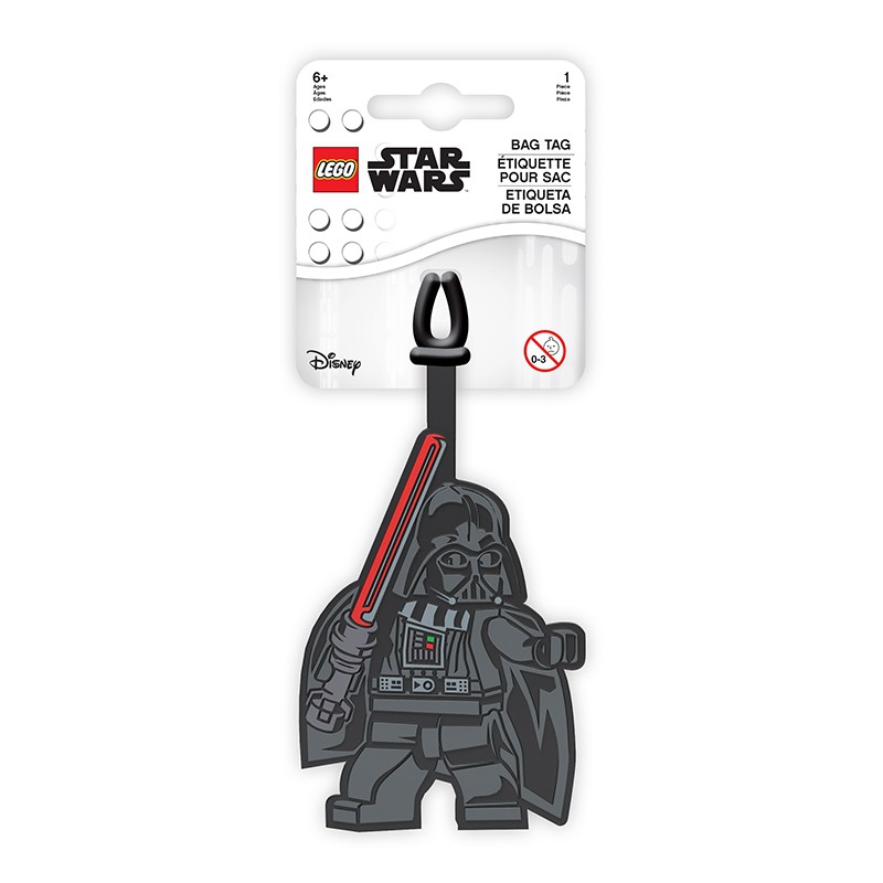 LEGO ป้ายติดกระเป๋าเลโก้ สตาร์วอร์ส ดาร์ธเวเดอร์  Star Wars Darth Vader Bag Tag ลิขสิทธิ์แท้