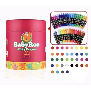 เทียนปลอดสารพิษสำหรับเด็ก Baby Roo Silky Crayon