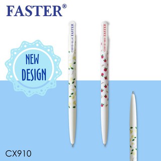 ปากกาลูกลื่น Faster CX910 ปากกา ปากกาแดง ปากกาน้ำเงิน
