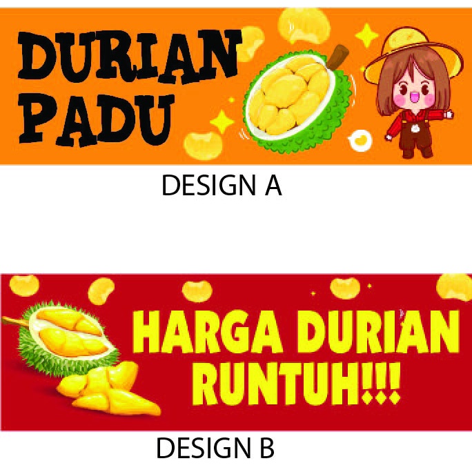 BANNER DURIAN MUANG KING / DURIAN CAMPUNG / BANNER DURIAN D24