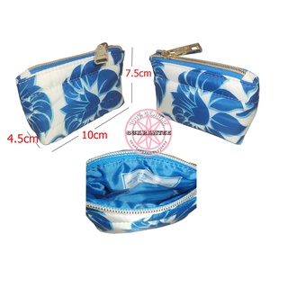 กระเป๋าใส่เศษเหรียญ ESTEE LAUDER Blue Flower Print Coin Purse