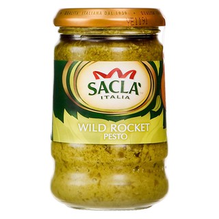 🔥ยอดนิยม!! Sacla Wild Rocket Pesto ซอสเพสโต้  290 กรัม คุณภาพระดับพรีเมี่ยม