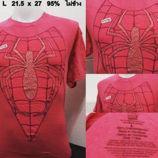 เสื้อ Spider man สีชมพูบานเย็น มีกริทเตอร์โดดเด่น