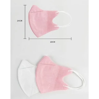 3D MASK หน้ากากป้องกันสามมิติ สำหรับผู้ใหญ่ปราศจากสารเรืองแสงหน้ากากแบบใช้แล้วทิ้ง ผ้าไม่ทอระบายอากาศอ่อนโยนต่อผิว(10ชิ้