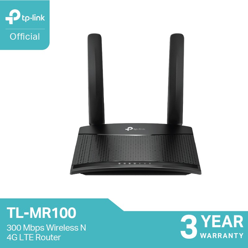 Tp Link Tl Mr100 4g Lte Router 300mbps เราเตอร ใส ซ ม Wireless N 4g Lte Router รองร บ 4g ท กเคร อข าย Shopee Thailand