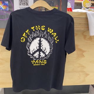 [S-5XL]ใหม่ เสื้อยืดแขนสั้น พิมพ์ลายเปลวไฟ VANS VN0A48AXBLK A48AXWHT สําหรับผู้ชาย