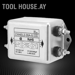 【Tool House.ay】เครื่องมือกรองพาวเวอร์ซัพพลาย Emi Cw4El2-30A-S 115V/250V 50/60Hz