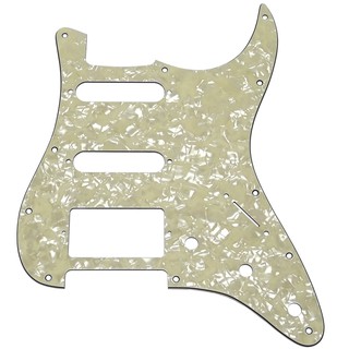 Paramount ปิ๊กการ์ดกีตาร์ไฟฟ้า ทรง Strat 3 Ply แบบ S-S-H รุ่น X110920500 (Aged White Pearl Strat Type Pickguard)