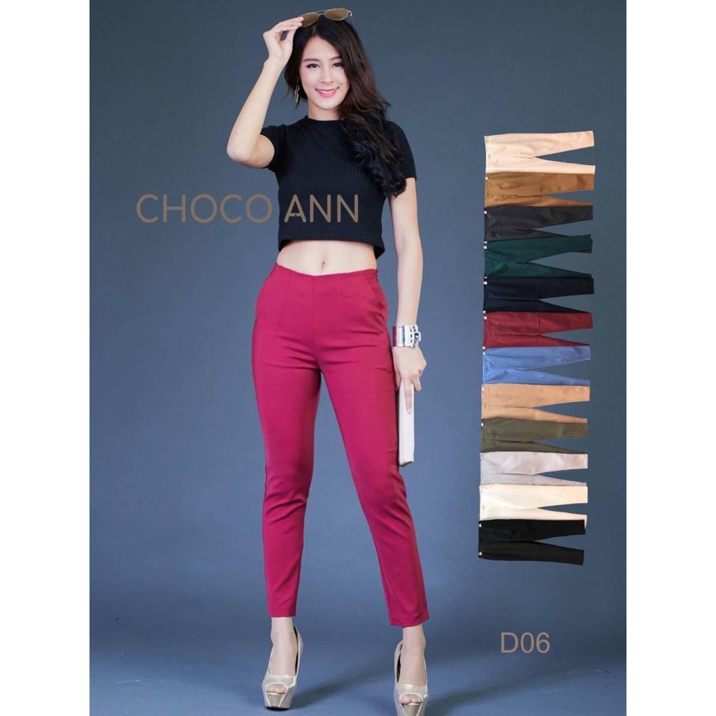 (D06) Choco ANN LONG SIDE ZIPPER สีใหม่