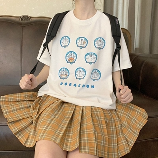 เสื้อยืดแขนสั้นลายการ์ตูนโดราเอมอนสามารถปรับแต่งได้