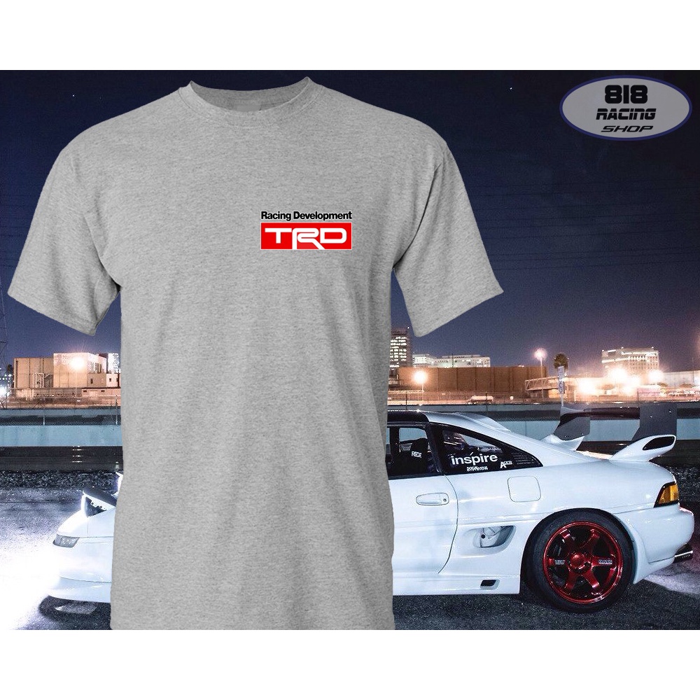 เสื้อยืด RACING เสื้อซิ่ง CAR [เทา] [COTTON 100%] [TRD RACING DEVELOPMENT]