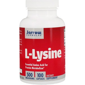 ส่งจากอเมริกา &gt;&gt; Jarrow Formulas, L-Lysine, 500 mg, 100 Capsules