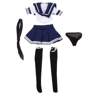 1/6 Scale Blue White JK Uniform Sailor Outfits for 12" Female Action Figures