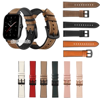 สายนาฬิกาซิลิโคนหนังแท้สำหรับ Huami Amazfit GTS 2e GTS2 mini GTS3