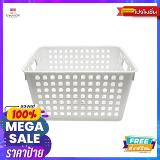 CSPตะกร้าเหลี่ยมสูงขาว24X29X17ซม1259CSP TALL BASKET WHITE 24X29X17CM 1259