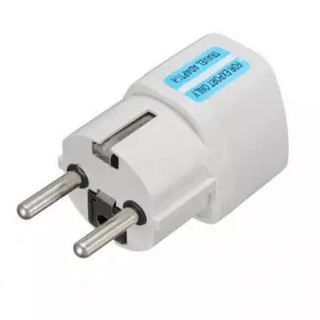 ADAPTER UK US AU to EU Travel Power Adapter Wall Plug Converter (White)