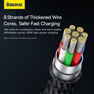 Baseus 100W USB C เป็น USB C สายเคเบิล สําหรับ iPhone 15 PD ชาร์จเร็ว สายชาร์จ สําหรับ Macbook iPad Samsung Huawei Xiaomi