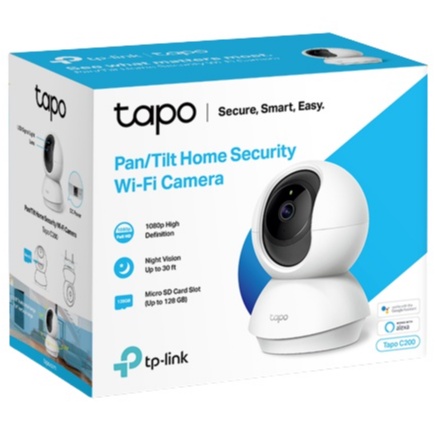 TP-Link Tapo C200 Smart IP Camera (กล้องวงจรปิดอัจฉริยะ 360° |ภาพคมชัด 2MP หรือ 1080p)(TAPO-C200) ประกัน 2 ปี Synnex