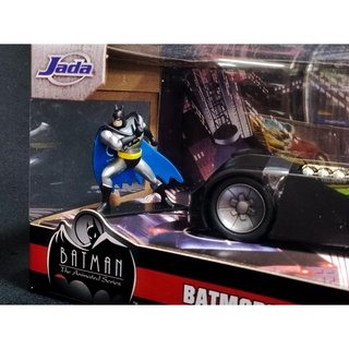 โมเดลรถแบทแมน Jada โมเดลรถBatman โมเดลรถBatmobile1:24 The Animated  แบทโมบาย มีฟิกเกอร์ figure  1/24 โมเดลรถของขวัญ