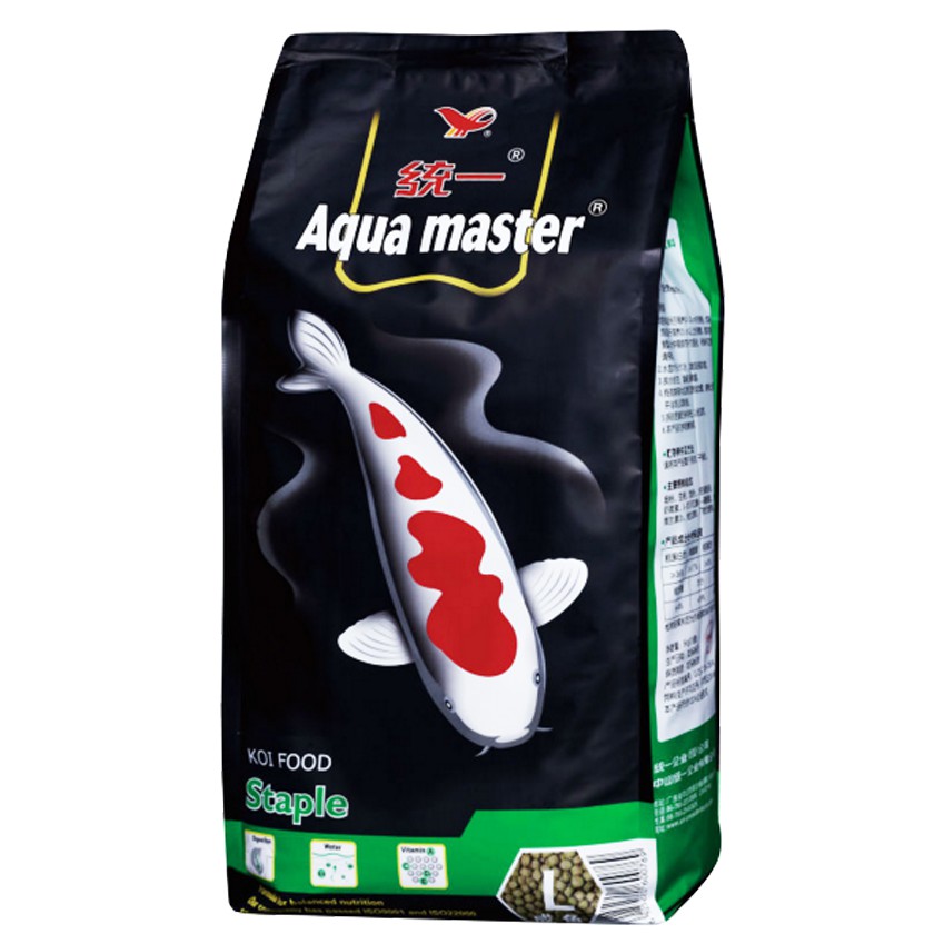 AQUAMASTER STAPLE อาหารปลาคาร์ฟ สูตร สมดุล โตเร็ว สุขภาพดี อาหารเม็ดชนิดลอยน้ำ อาหารเม็ดชนิดลอยน้ำ ขนาด 5KG.