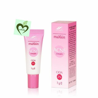 ผลิต 03/22 หมดอายุ 03/25 Maxkin Acne cream 7 g แต้มสิว แม็กสกินแอคเน่ 1 หลอด