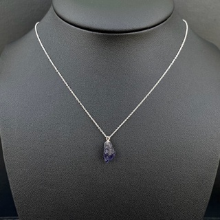 สร้อยคอเงินแท้พร้อมจี้ "ไอโอไลท์" Iolite with 925 Silver Necklace