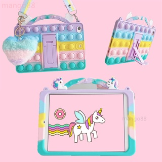 สําหรับ Samsung Tab A8 2022 10.5 นิ้ว X200 X205 เคสแท็บเล็ต ยูนิคอร์น น่ารัก กาวนุ่ม เคสกันกระแทก เคสรองรับ