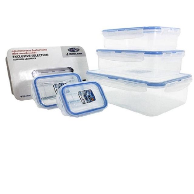 Super Lock ชุดกล่องถนอมอาหาร (รวมฝา) รุ่น 6116-S10 10 ชิ้น