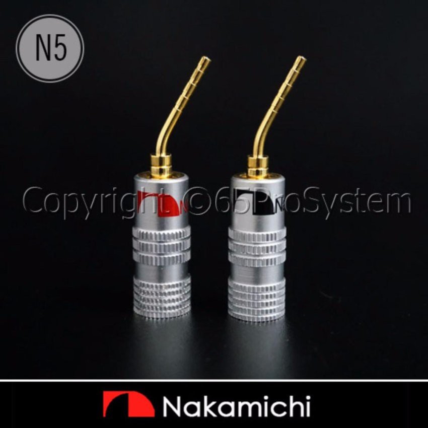 Nakamichi Pin Plugs (N5) นากามิชิหัวพิน 24K Gold plated 1คู่