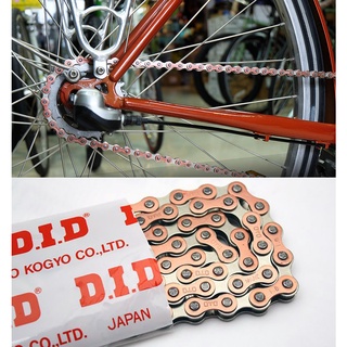 โซ่ DiD CHAIN สำหรับ SINGLE SPEED สีเงินสลับทองแดง